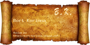 Bort Korinna névjegykártya